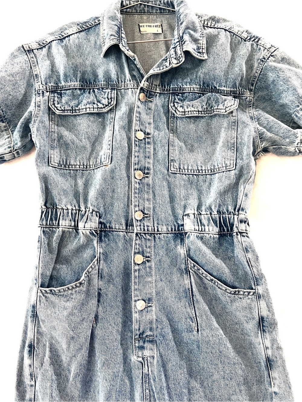 Free People We the Free Marci denim coverall Size L - Picture 7 of 8